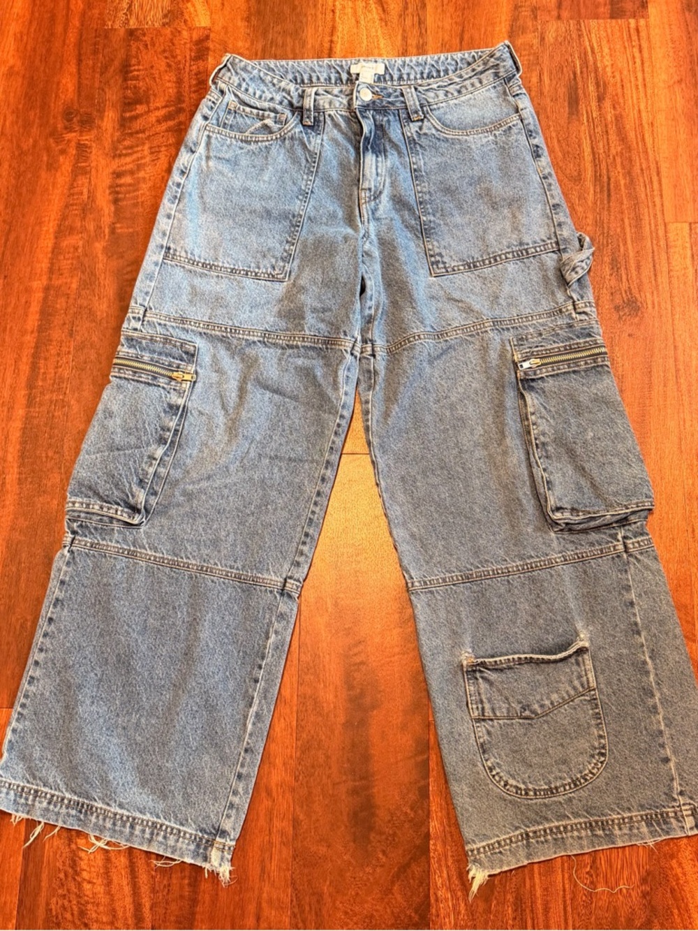 Forever 21 Relaxed Cargo Carpenter Jeans